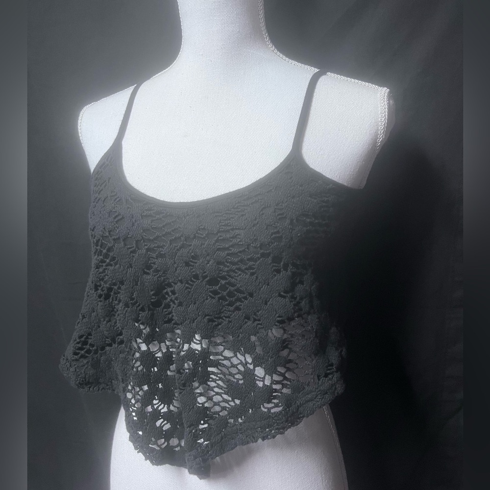 🖤Cropped Flower Top